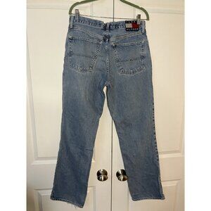 Vintage Tommy Hilfiger Jeans Mens‎ 34x34 Light Wash Y2K Distressed Flag Patch
